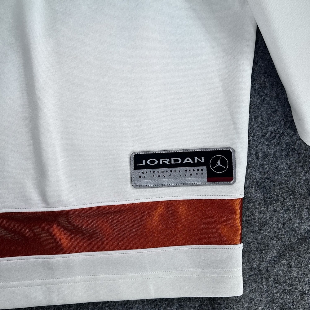 Jordan Mens Brooklyn Collegiate Hockey Jersey Size XL White Orange HV0109 133 - Picture 12 of 12